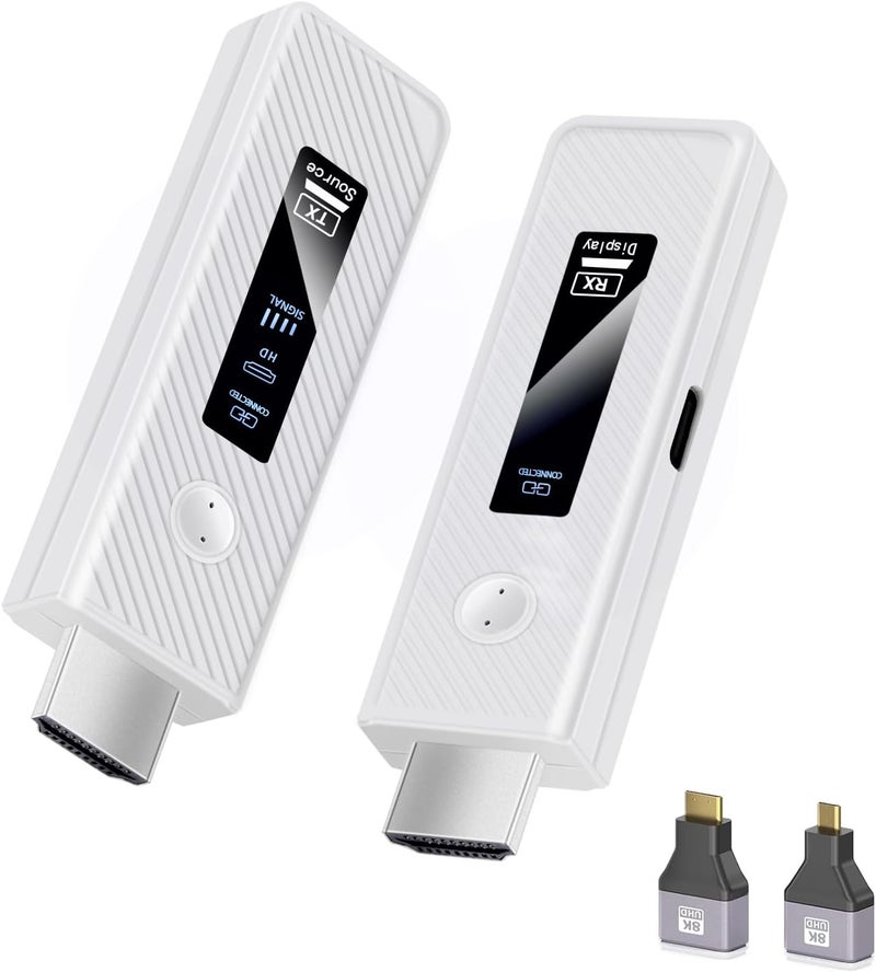 Fanktoo Wireless HDMI Transmitter and Receiver 165FT/50M, 5.8G+2.4G Wireless HDMI Extender kit for 4K Decode Input 1080P Output, LED Display, Plug & Play Portable for Video to Monitor from Laptop/PC/TV Box - Image 1